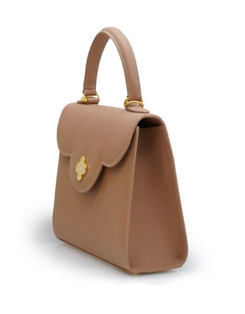 تحميل الصورة إلى عارض المعرض، حقيبة يد جلدية من مجموعة First Lady Diamond Nude
