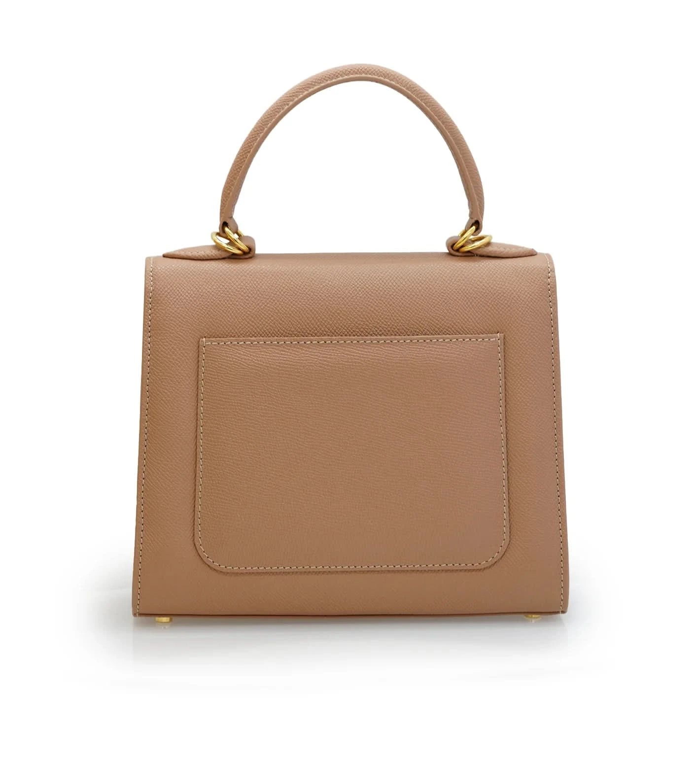 حقيبة يد جلدية من مجموعة First Lady Diamond Nude