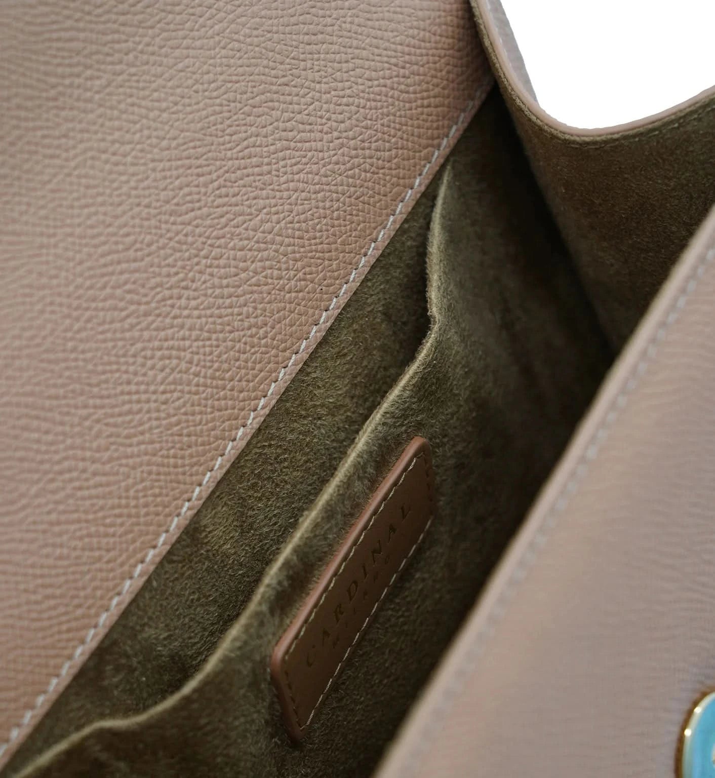 حقيبة يد جلدية من مجموعة First Lady Diamond Nude