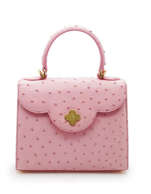 Load image into Gallery viewer, First Lady Pink ostrich leather handbag
