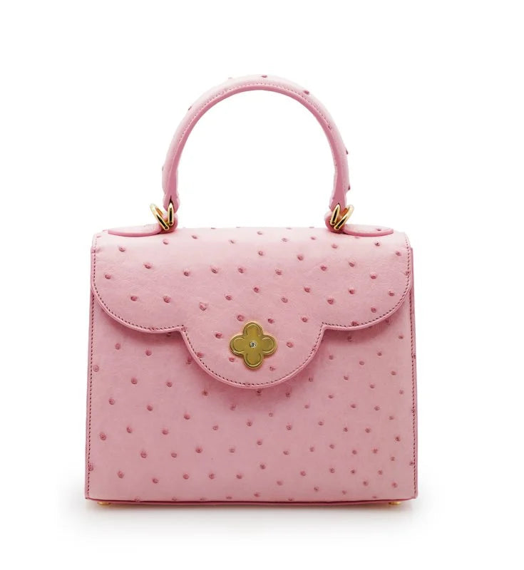 First Lady Pink ostrich leather handbag