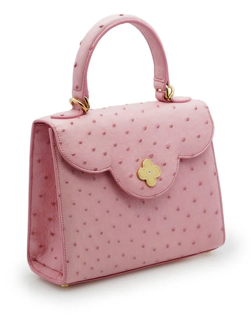 Load image into Gallery viewer, First Lady Pink ostrich leather handbag
