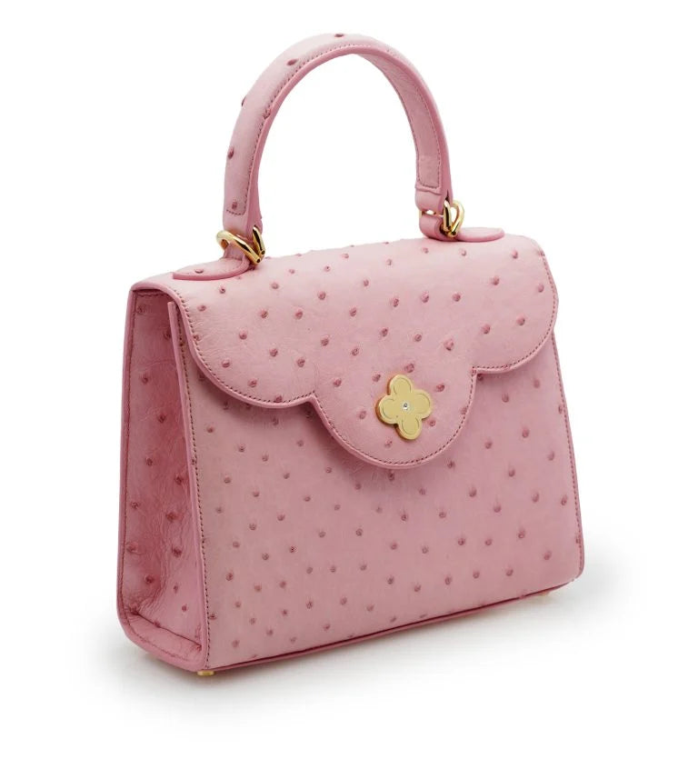 First Lady Pink ostrich leather handbag
