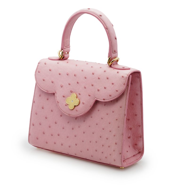 First Lady Pink ostrich leather handbag