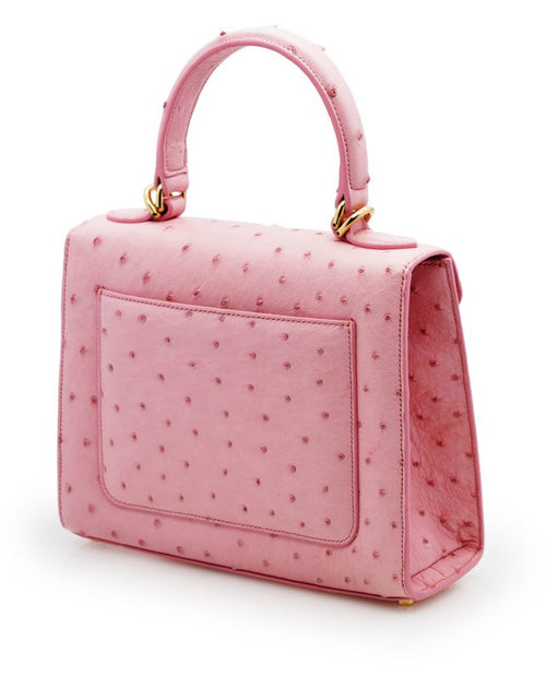 Load image into Gallery viewer, First Lady Pink ostrich leather handbag
