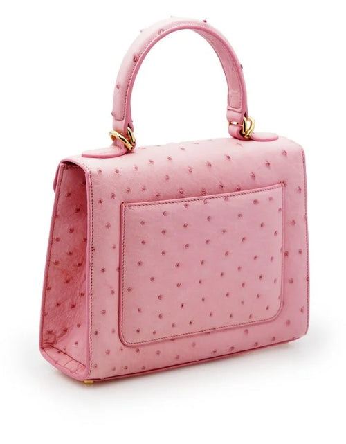 Load image into Gallery viewer, First Lady Pink ostrich leather handbag
