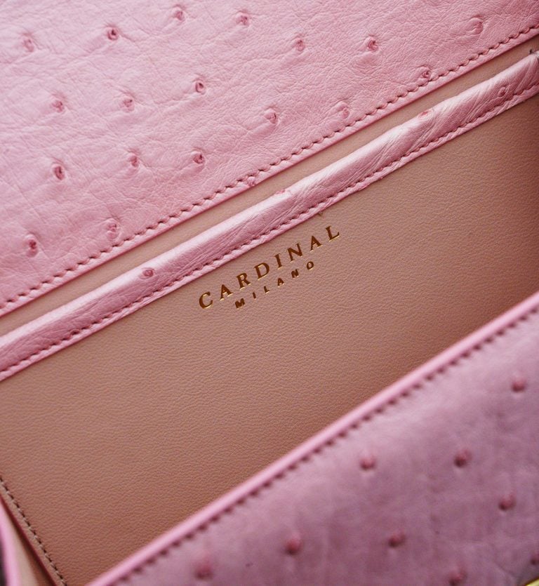 First Lady Pink ostrich leather handbag
