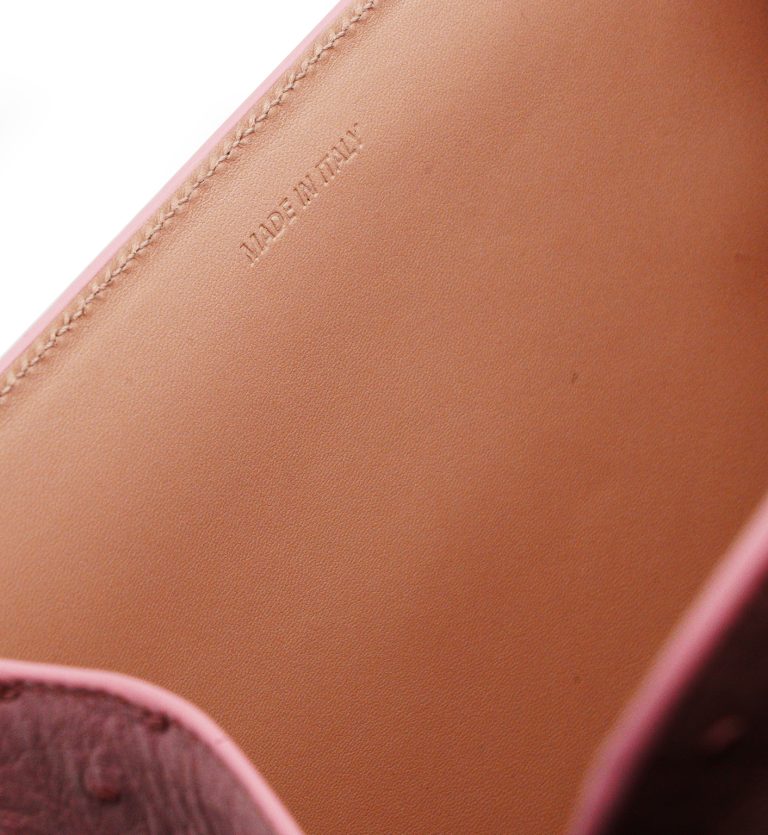 First Lady Pink ostrich leather handbag