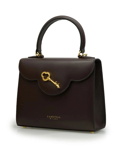 تحميل الصورة إلى عارض المعرض، حقيبة يد جلدية عادية بلون الشوكولاتة من First Lady Secrets
