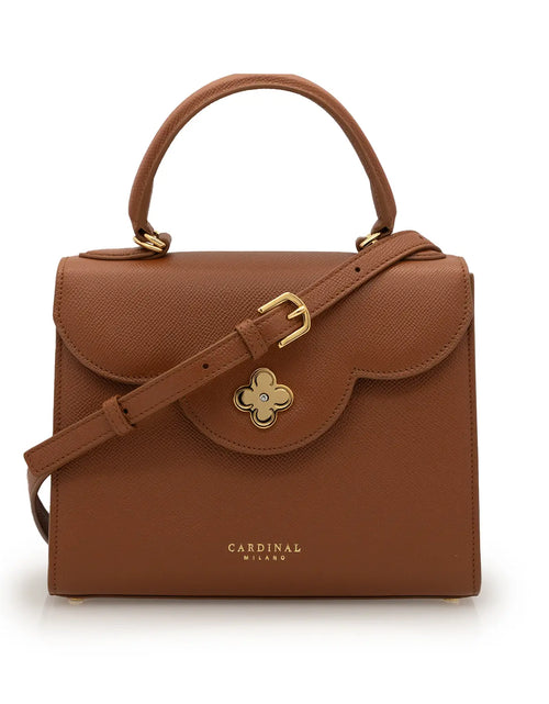 تحميل الصورة إلى عارض المعرض، First Lady Brown Textured Calf Leather Handbag

