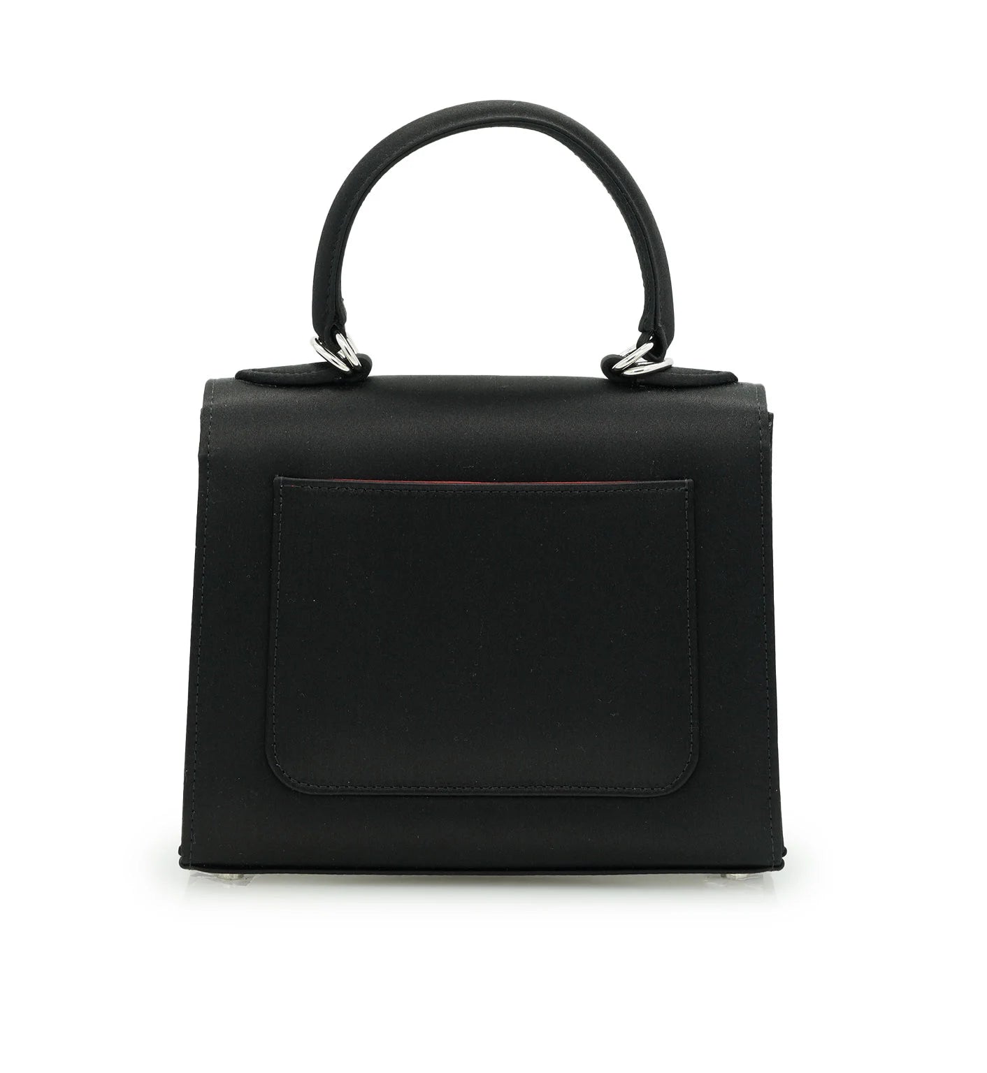 First Lady Diamond black satin handbag
