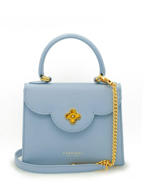 Load image into Gallery viewer, First Lady small diamond blue sky leather handbag
