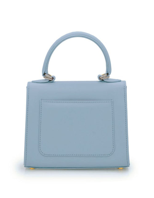 Load image into Gallery viewer, First Lady small diamond blue sky leather handbag
