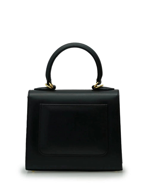 تحميل الصورة إلى عارض المعرض، حقيبة يد صغيرة من الجلد الأسود الماسي للسيدة الأولى
