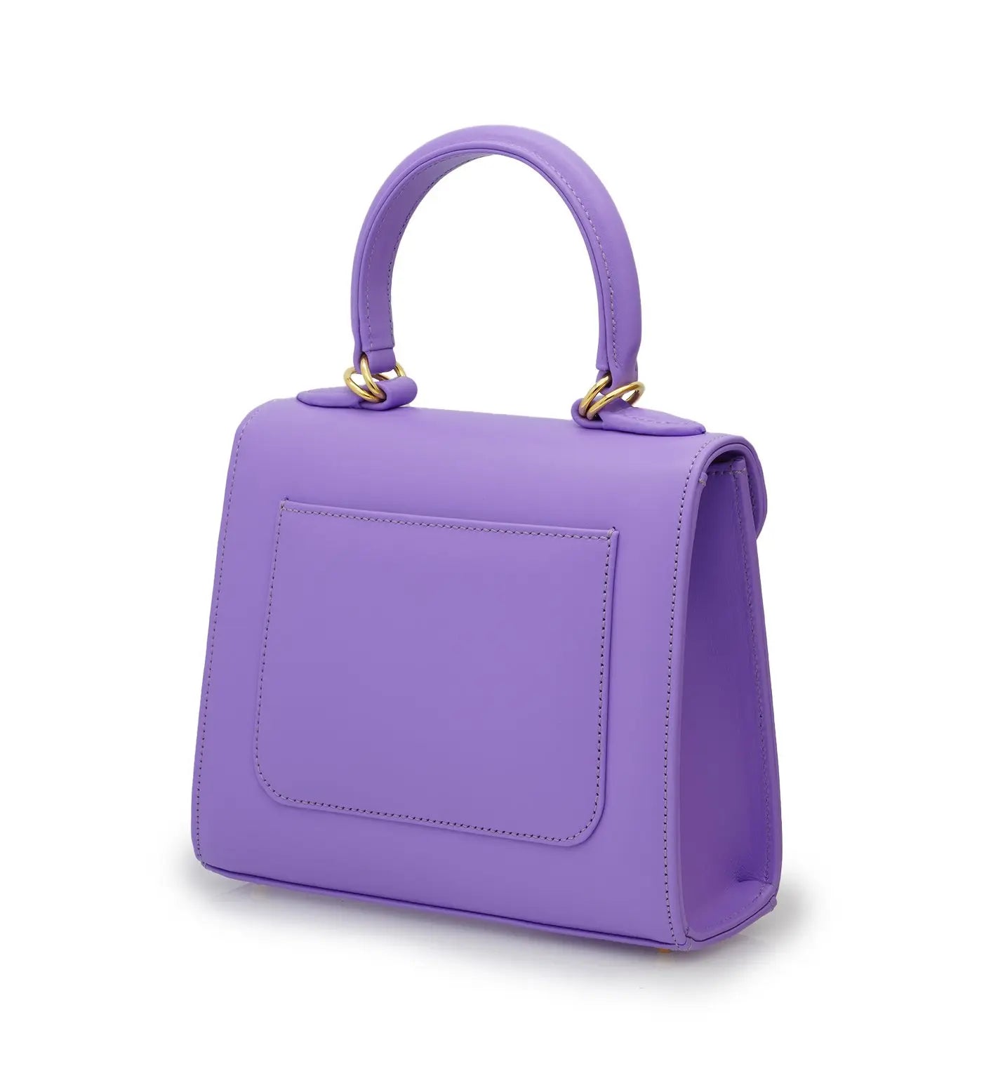 First Lady Small Malva Plain Calf Leather Handbag