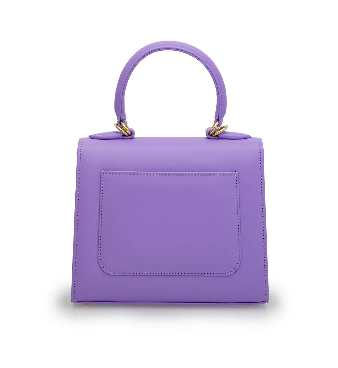 First Lady Small Malva Plain Calf Leather Handbag