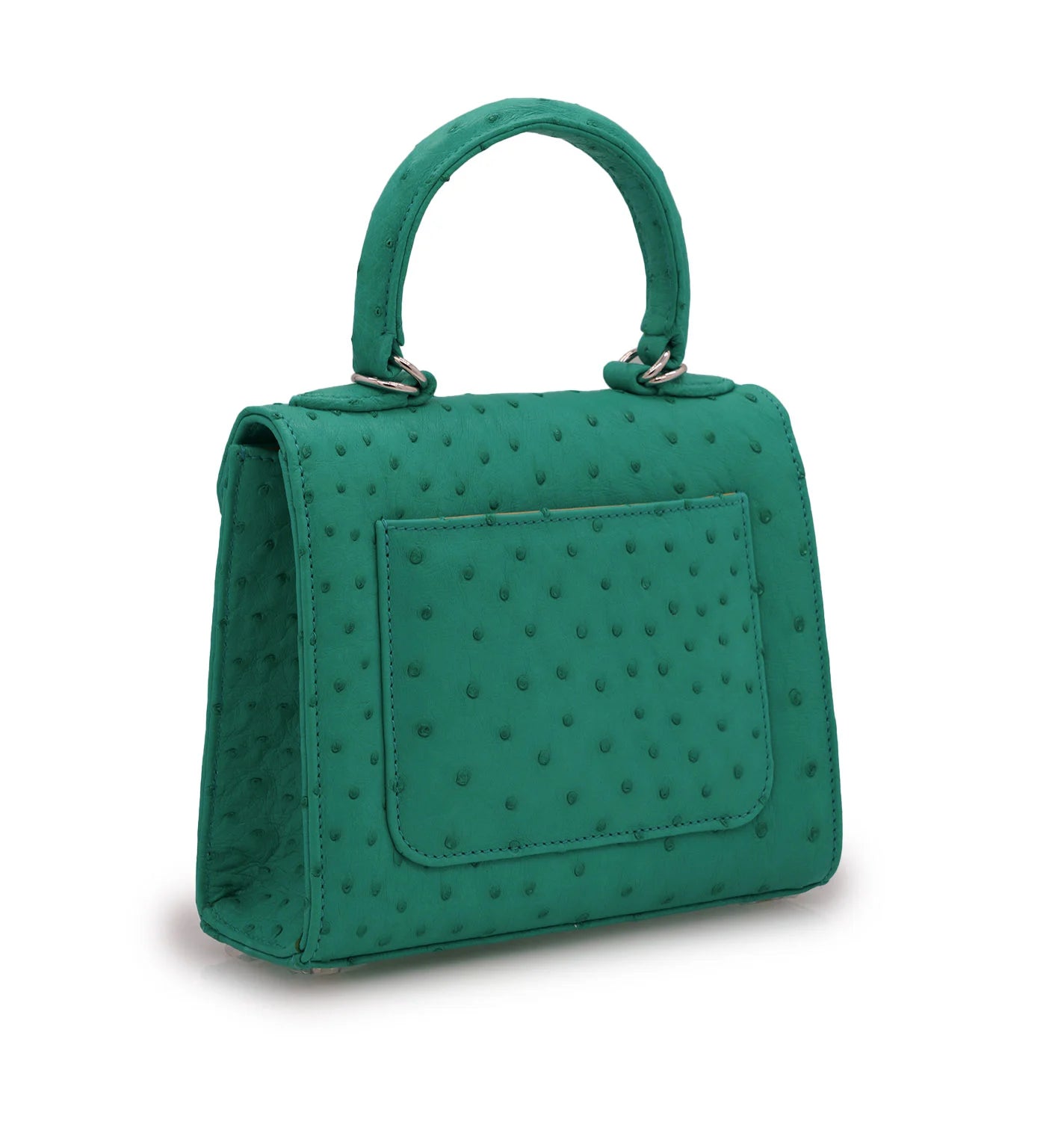 First Lady small Emerald ostrich leather handbag