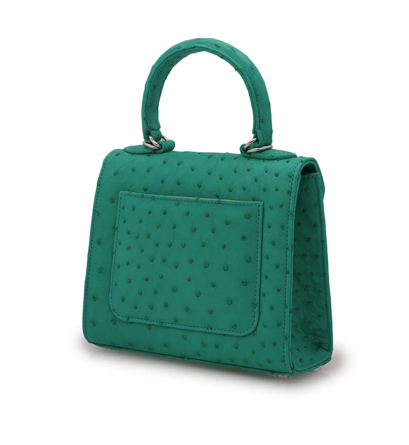 First Lady small Emerald ostrich leather handbag