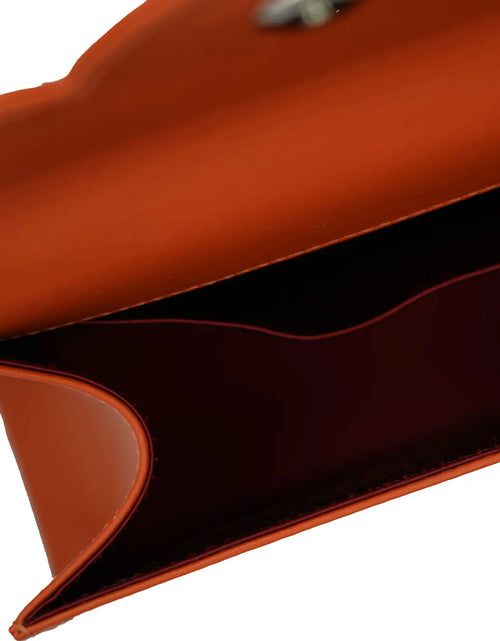 تحميل الصورة إلى عارض المعرض، First Lady Small Orange Plain Calf Leather Handbag
