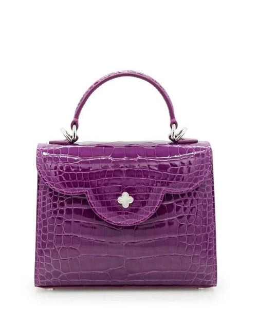 Load image into Gallery viewer, First Lady Small Purple crocodile handbag
