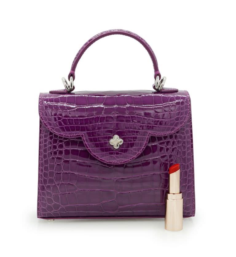 First Lady Small Purple crocodile handbag