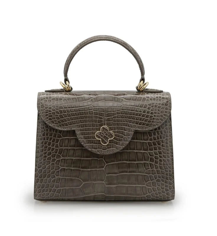First Lady Taupe Alligator leather handbag