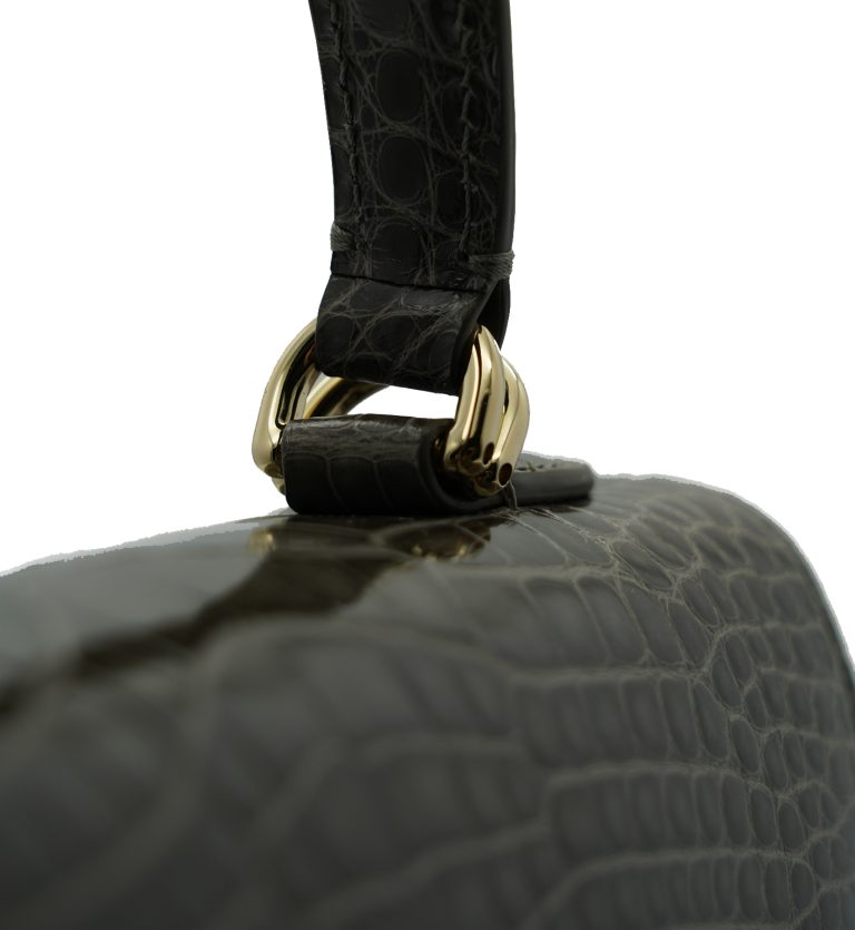First Lady Taupe Alligator leather handbag