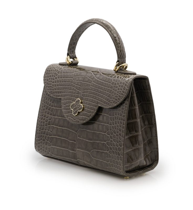 First Lady Taupe Alligator leather handbag