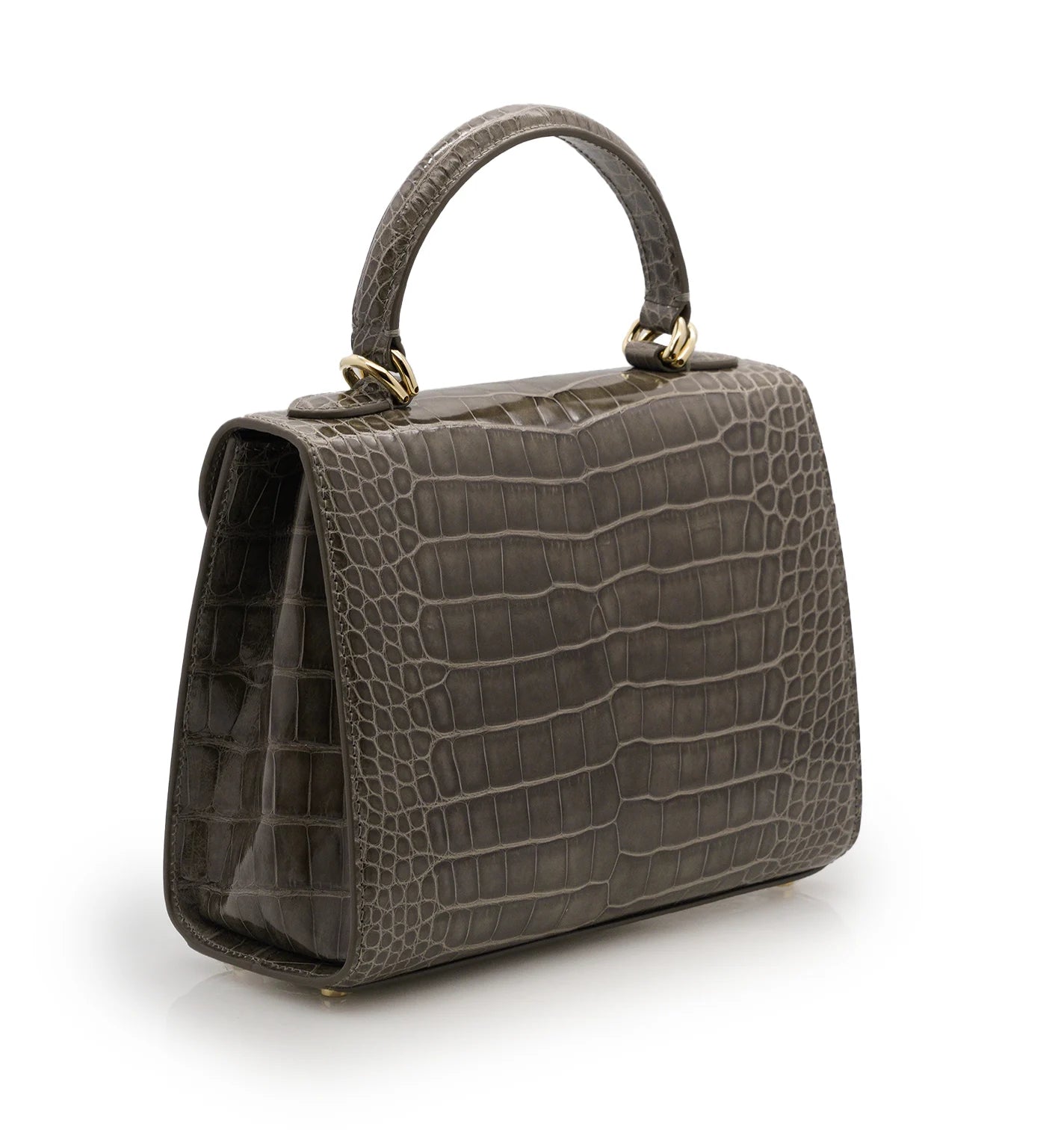 First Lady Taupe Alligator leather handbag