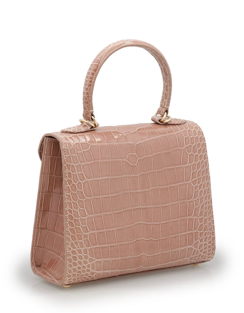 Load image into Gallery viewer, First Lady Tea Rose Alligator leather handbag
