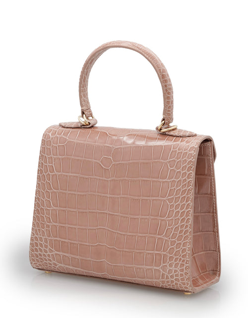 Load image into Gallery viewer, First Lady Tea Rose Alligator leather handbag
