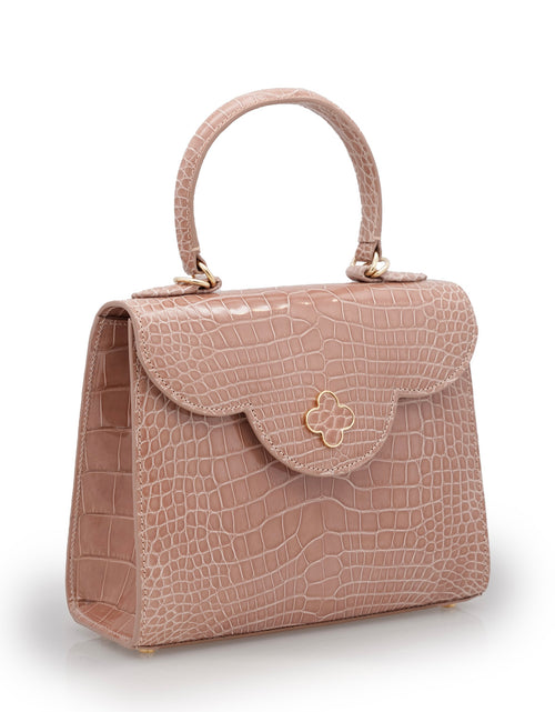 Load image into Gallery viewer, First Lady Tea Rose Alligator leather handbag
