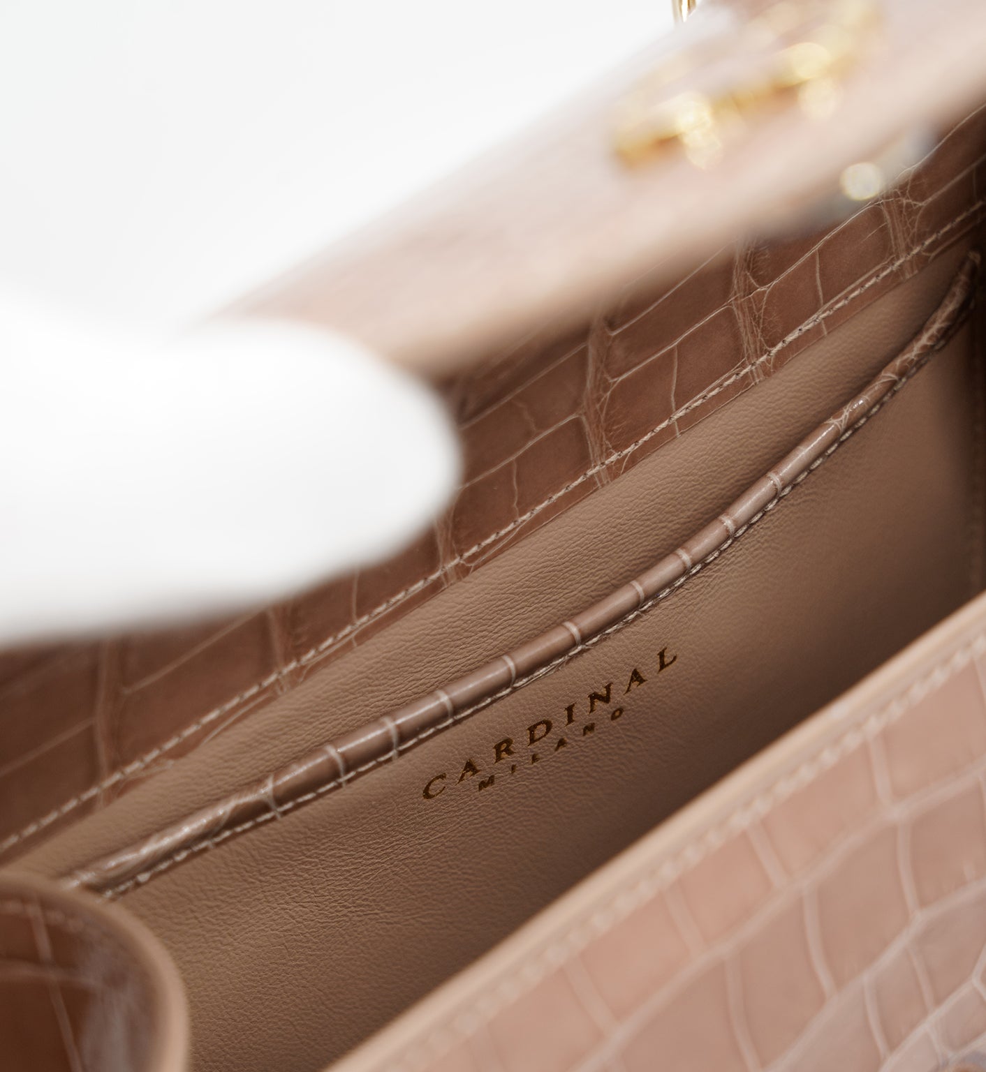 First Lady Tea Rose Alligator leather handbag