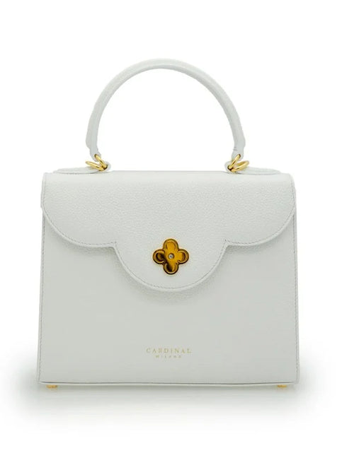 Load image into Gallery viewer, First Lady White textured leather handbag

