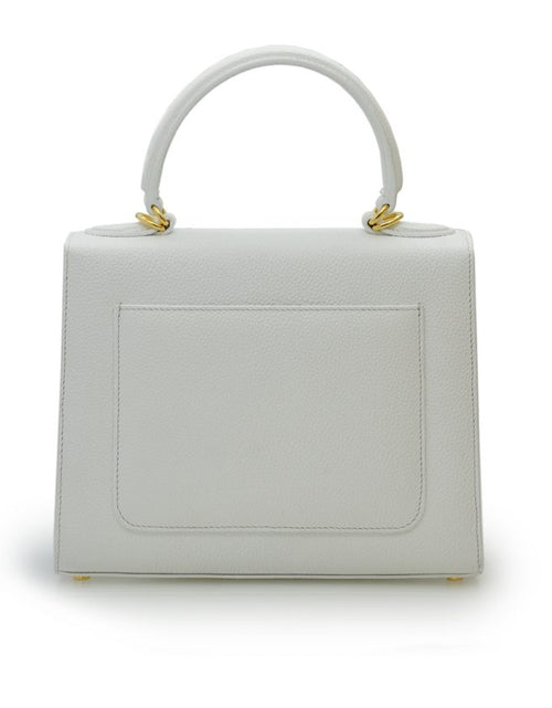 Load image into Gallery viewer, First Lady White textured leather handbag
