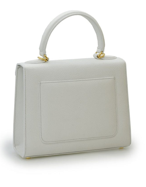 Load image into Gallery viewer, First Lady White textured leather handbag

