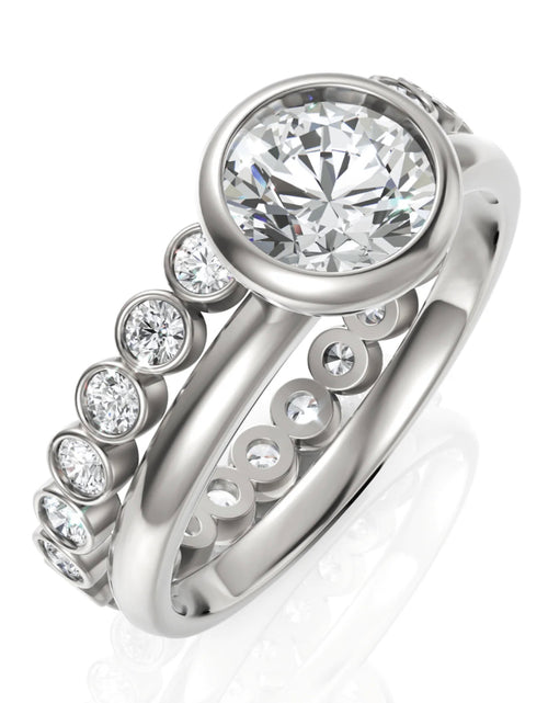 Load image into Gallery viewer, 1.84CT Round Lab Diamond Bridal Set Ring
