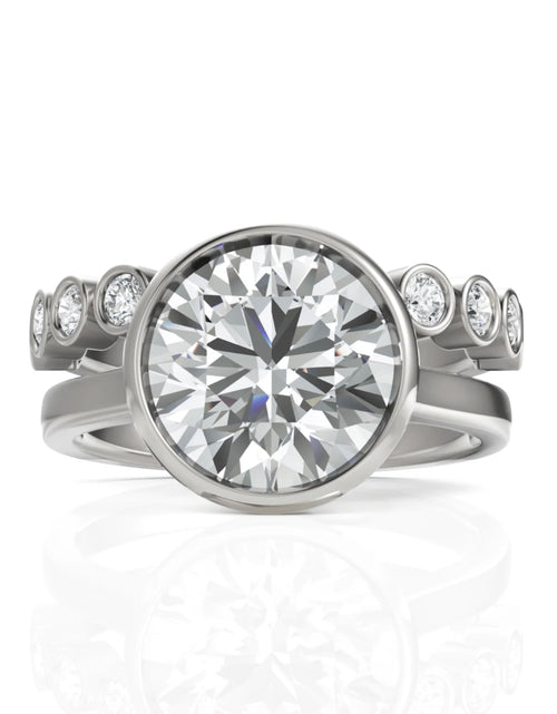 Load image into Gallery viewer, 3.79CT Round Lab Diamond Bridal Set Ring
