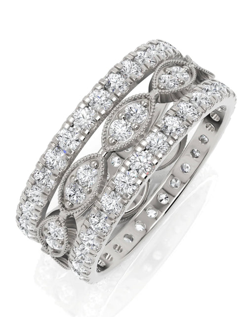 Load image into Gallery viewer, 2.02CT Round Lab Diamond Full Eternity Bridal Set Ring
