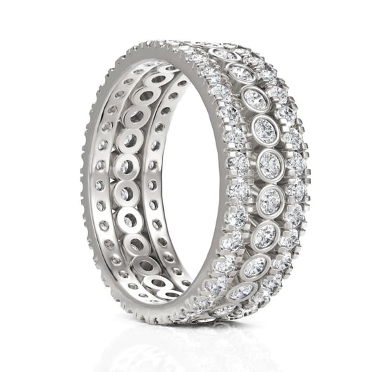 1.91CT Round Lab Diamond Bridal Set Ring