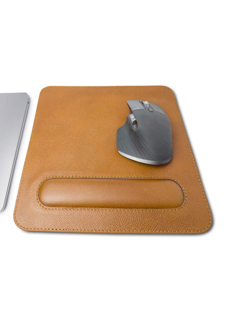 Load image into Gallery viewer, Leather Mouse Pad tan
