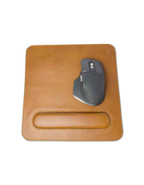 Load image into Gallery viewer, Leather Mouse Pad tan
