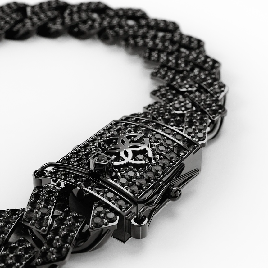 قلادة - كوبية مثلجة - سوداء