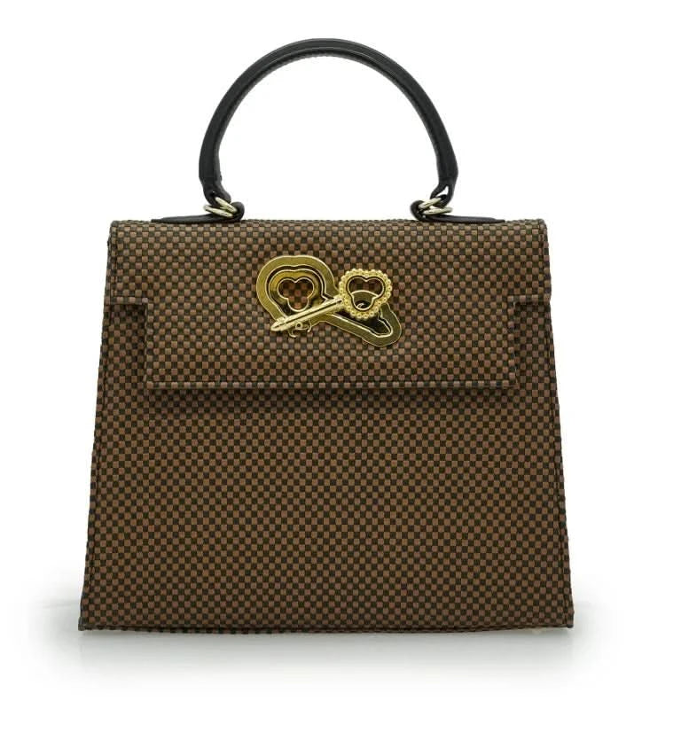 Lady Cardinal 25 Black Brown leather bag