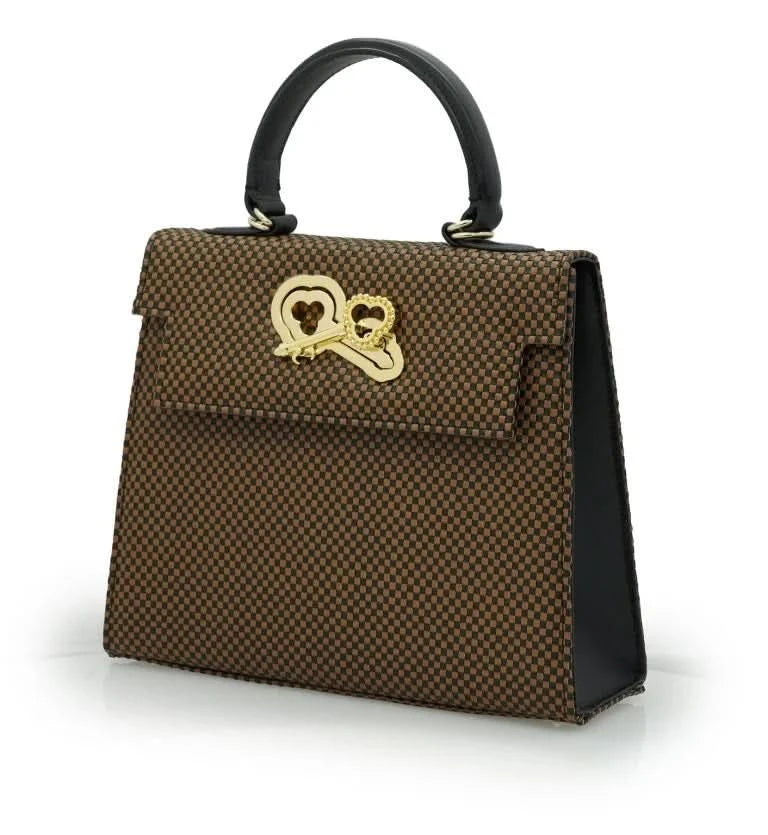 Lady Cardinal 25 Black Brown leather bag