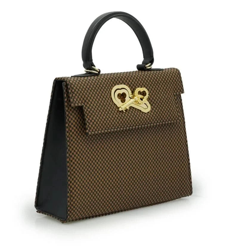 Lady Cardinal 25 Black Brown leather bag