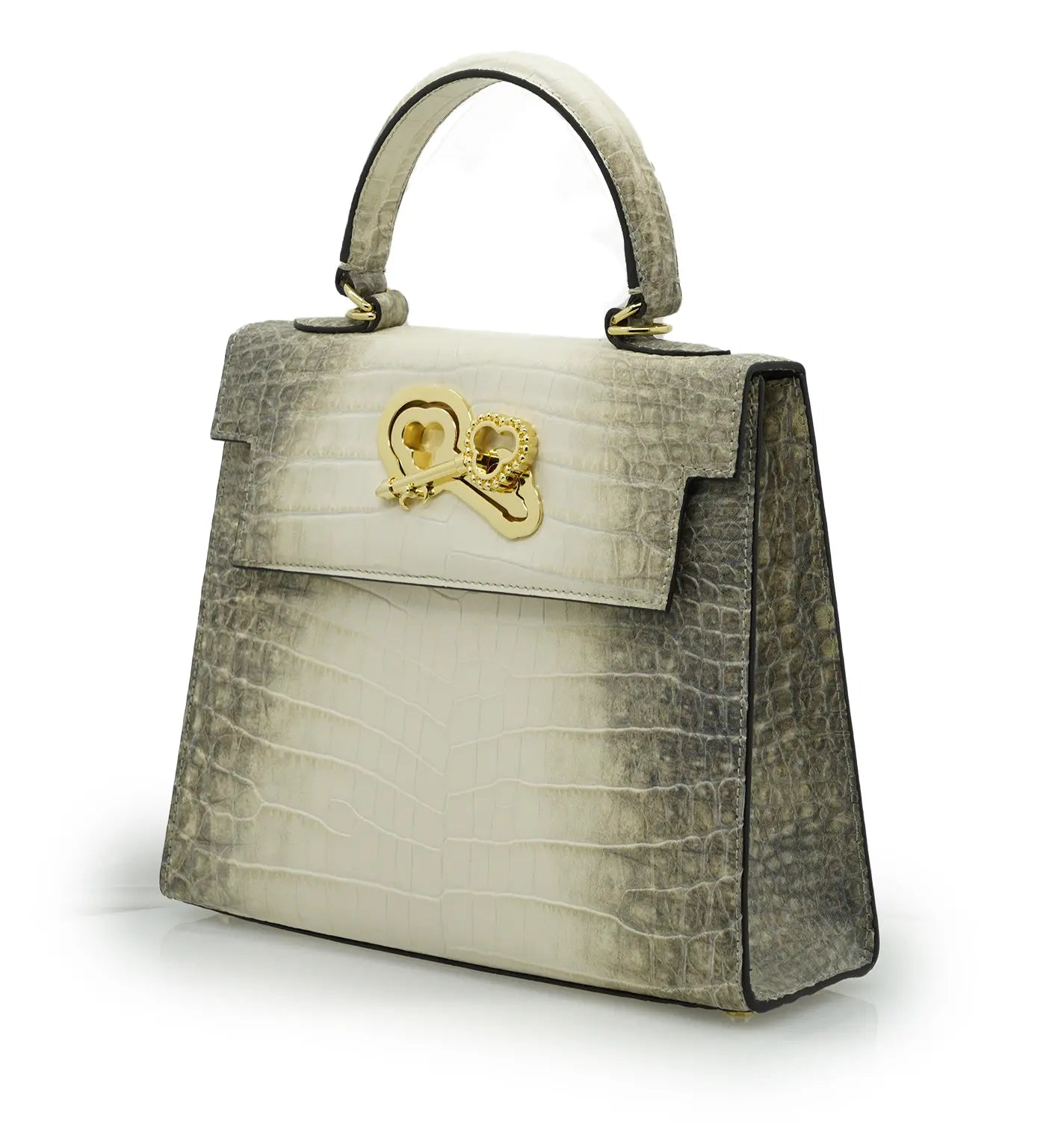 First Lady Himalaya Crocodile-Embossed Calf Leather Handbag