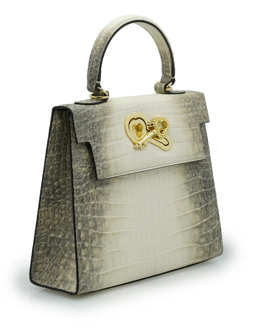 تحميل الصورة إلى عارض المعرض، First Lady Himalaya Crocodile-Embossed Calf Leather Handbag
