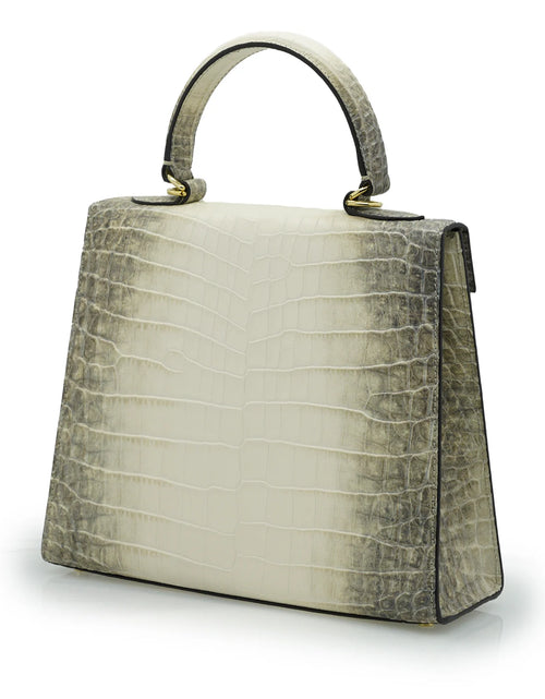 Load image into Gallery viewer, Lady Cardinal 25 Himalaya beige croc embossed leather bag
