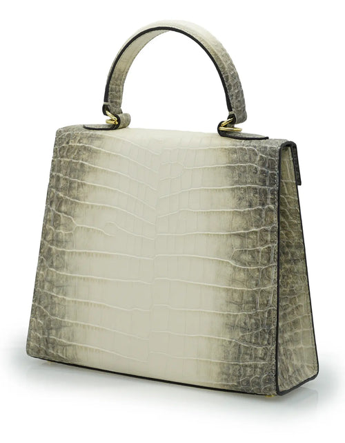 تحميل الصورة إلى عارض المعرض، First Lady Himalaya Crocodile-Embossed Calf Leather Handbag
